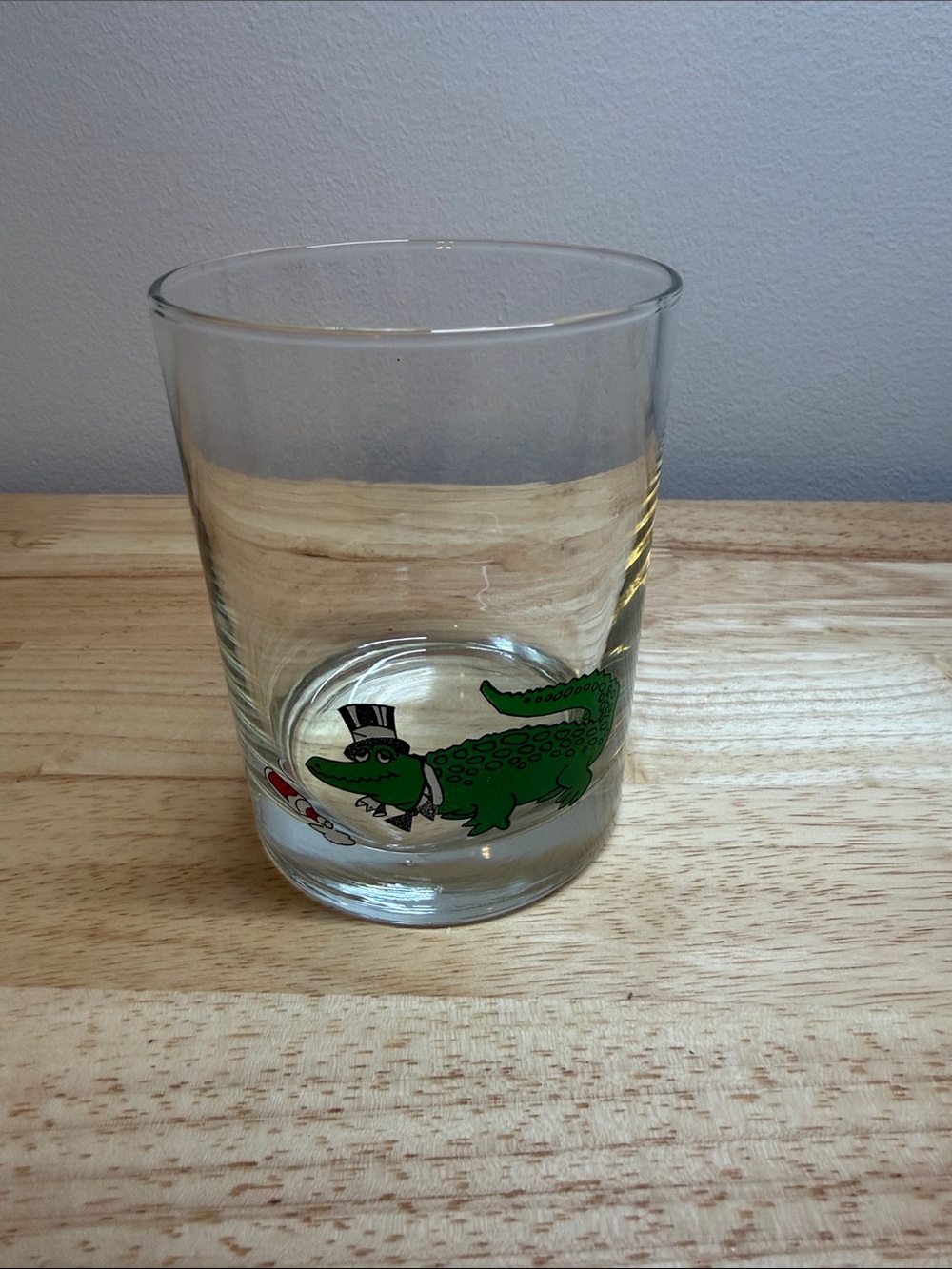 Vintage Alligator Character Drinking Glass 12oz